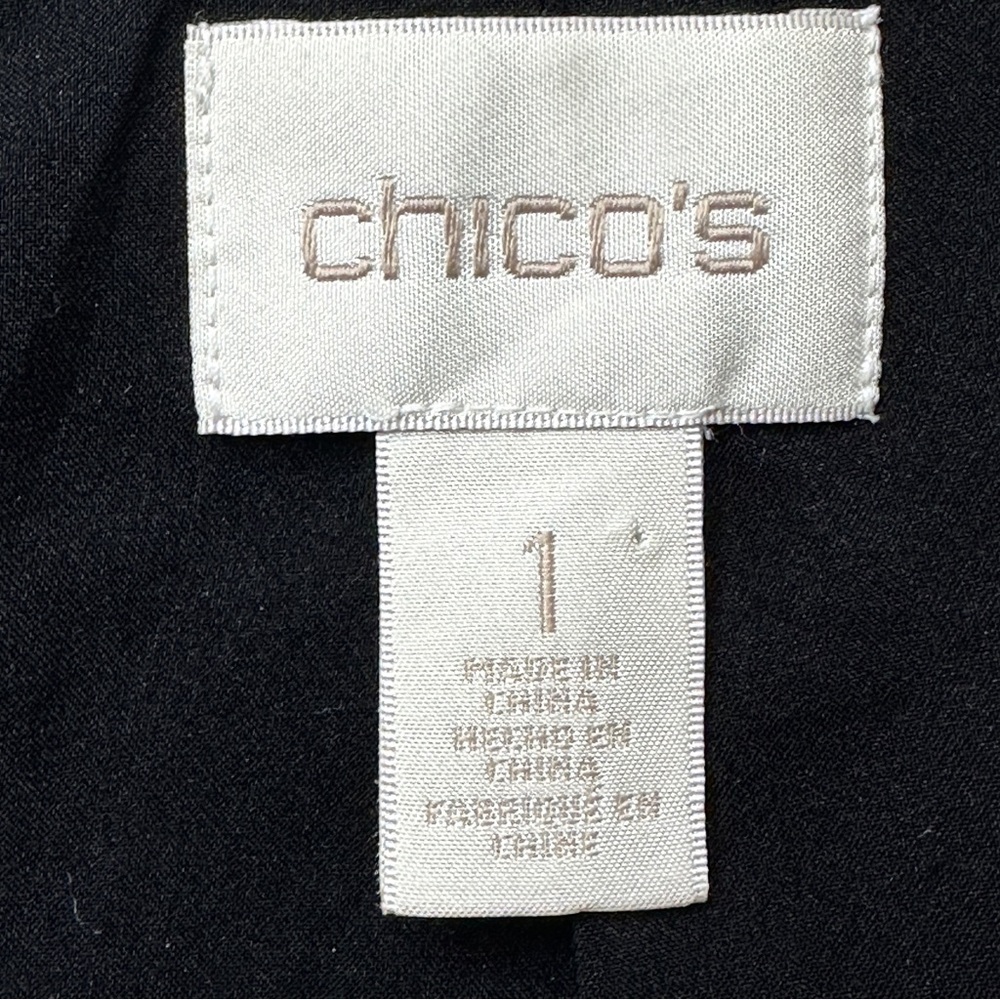 Chico’s Velvet Paisley Blazer 1 M 8/10 Blue - Picture 10 of 12